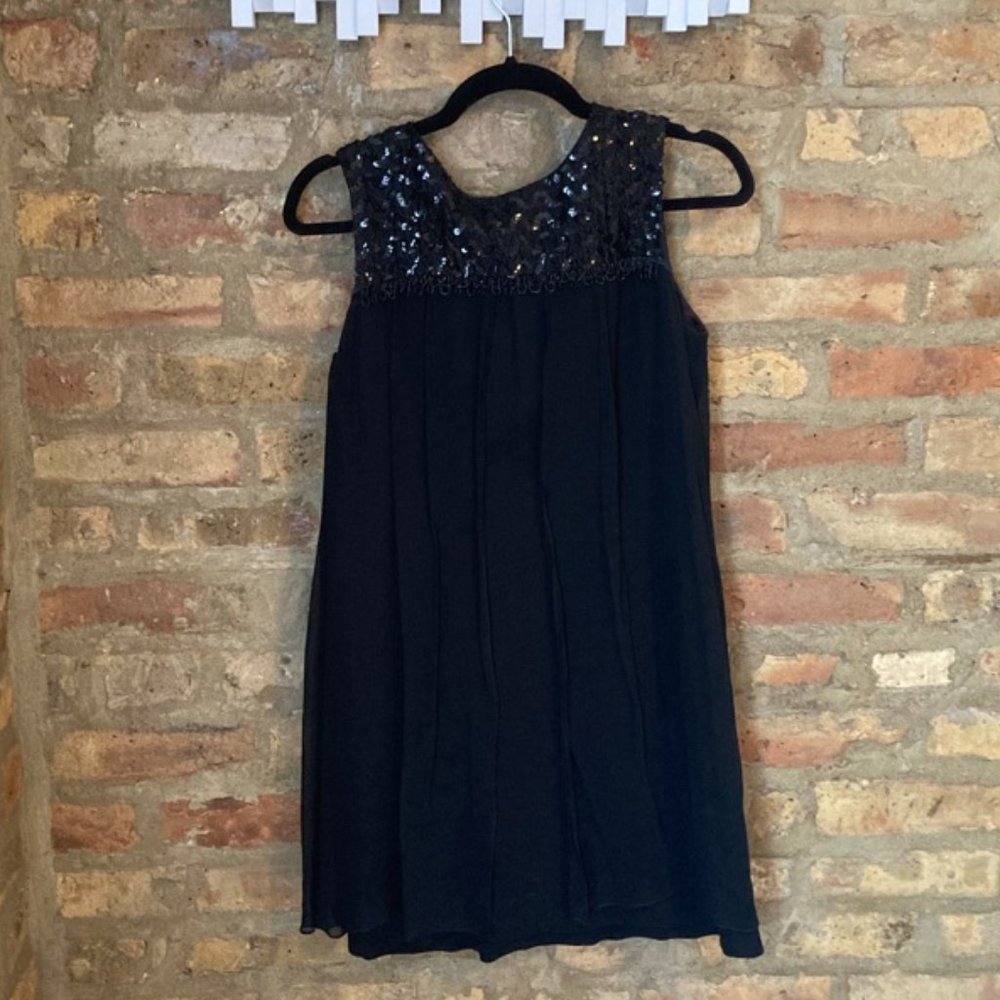 Vintage Little Black Mini Dress with Sequins